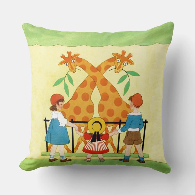 Almofada Um dia no jardim zoológico (Frente)