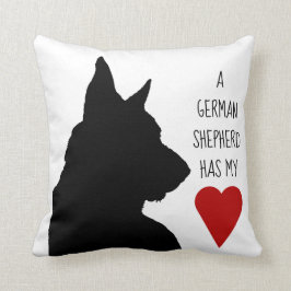 Almofada "Um german shepherd tem travesseiro do meu