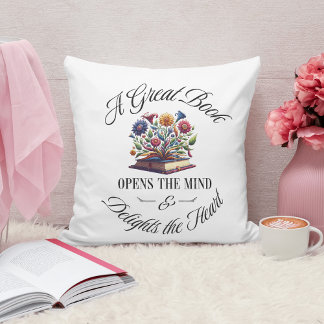 Almofada Um Grande Livro Deleita Floral 