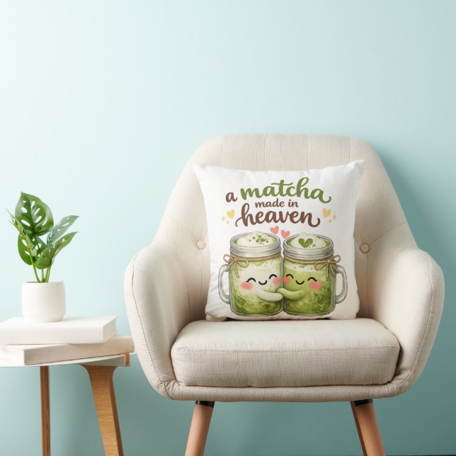 Almofada Um Matcha Feito no Céu Fofo Humor Engraçado (Cadeira)