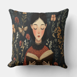 Almofada Um Momento Silencioso Com Um Livro