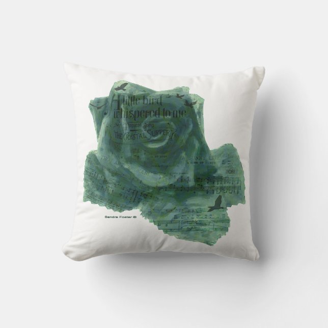 Almofada Um Pássaro Me Disse Rosa (Frente)