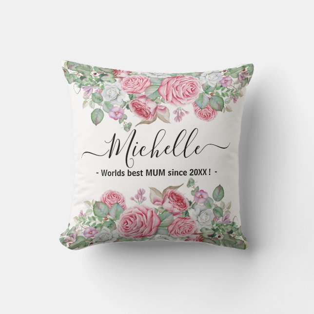 Almofada Um presente de Natal unilateral para a mãe, com ro (Frente)