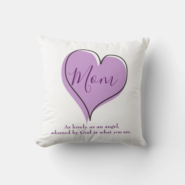 Almofada Um presente para a mãe de coração bonito (Frente)