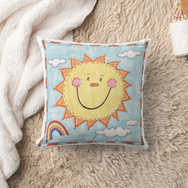Almofada Um Sol Sorridente (Cobertor)