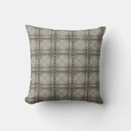 Almofada Um tartan de xadrez irregular de cinzas