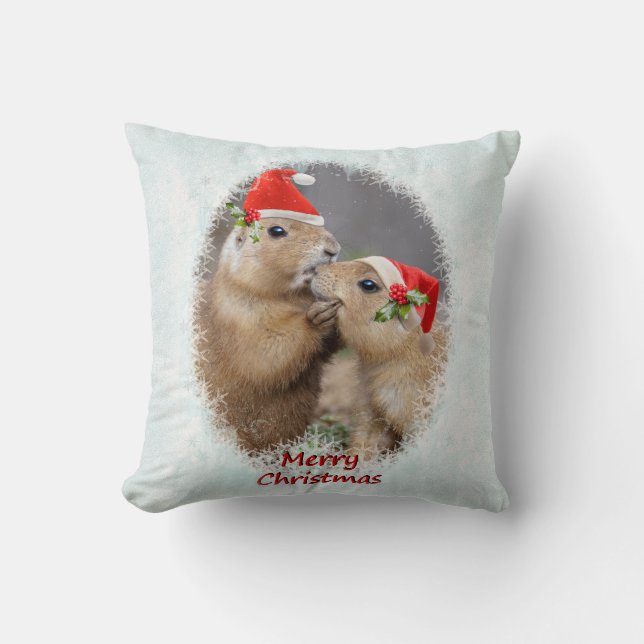 Almofada Um Travesseiro de Beijo de Natal (Frente)