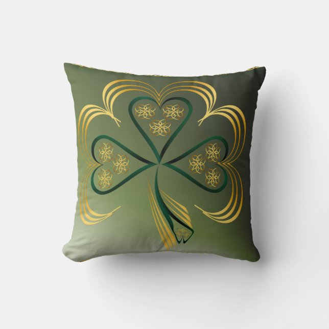 Almofada Um trevo brilhante grande (Frente)