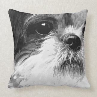 Almofada Um tzu preto e branco de Shih