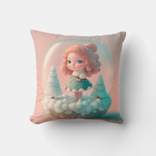 Almofada Uma boneca engraçada em um Travesseiro decorativo