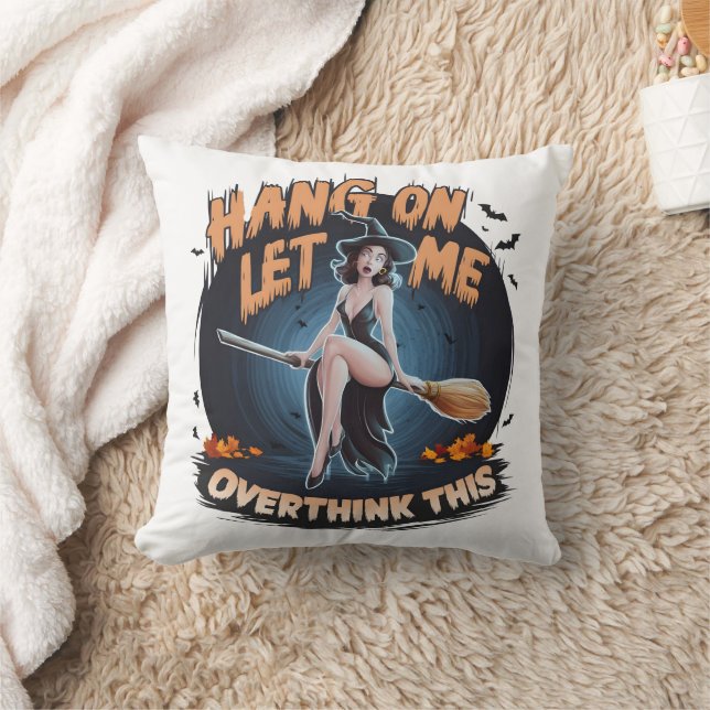 Almofada Uma bruxa a contemplar debaixo de uma lua de cheio (Cobertor)