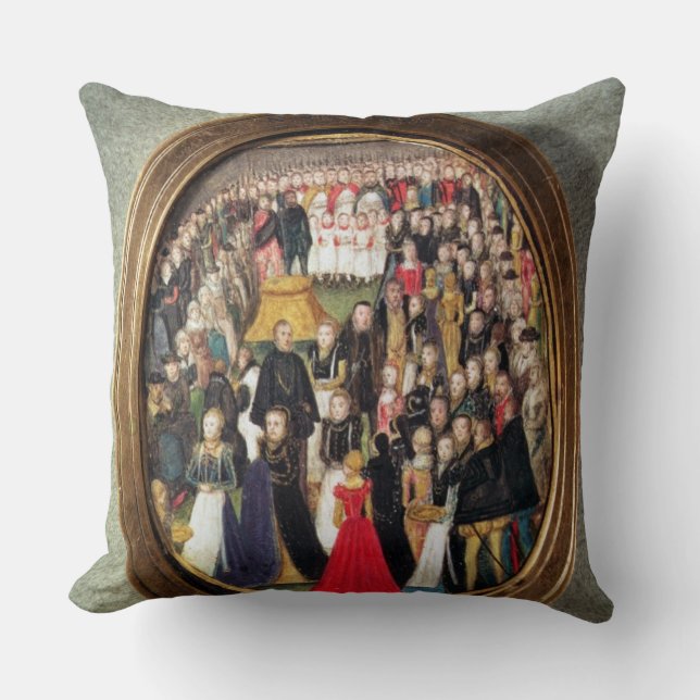 Almofada Uma cerimónia Isabelino do Maundy, c.1560 (w/c no (Frente)