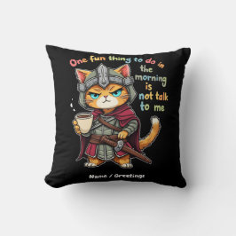 Almofada Uma coisa divertida a fazer pela manhã não fale co