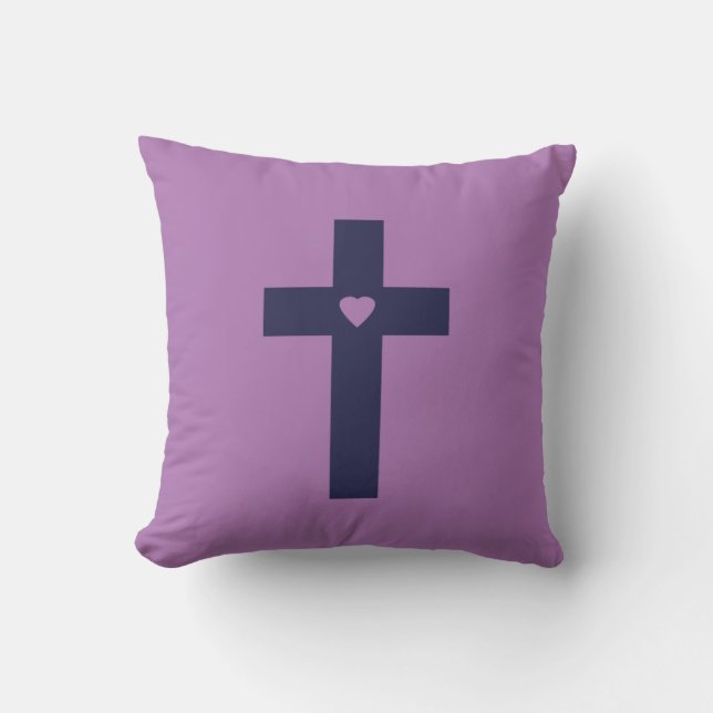 Almofada Uma cruz com coração  (Frente)