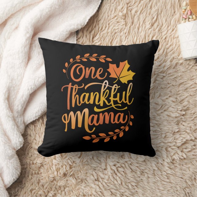 Almofada Uma Mãe Grata Cute Fall Ação de Graças Outono  (Cobertor)