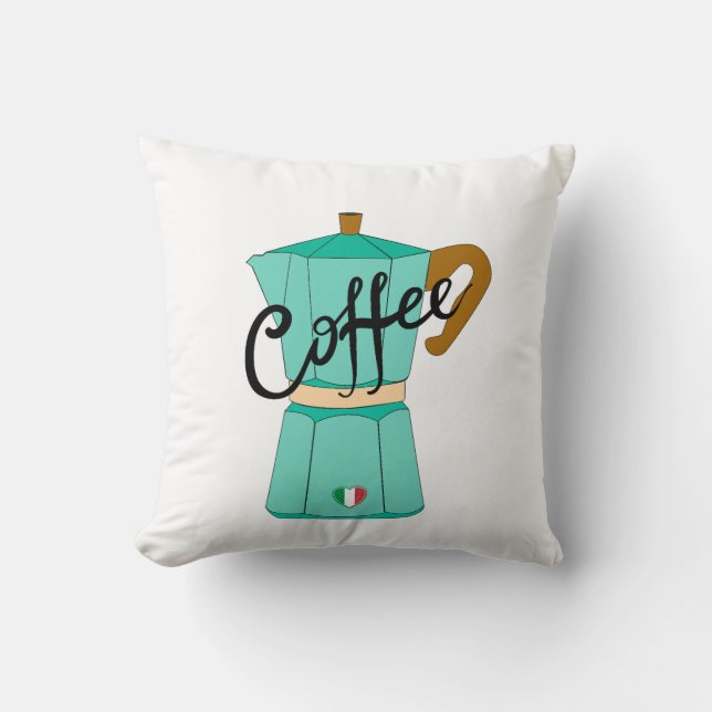 Almofada Uma moka de café italiana (Frente)