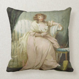 Almofada Uma mulher chamou Anne, esposa do artista,