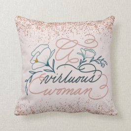 Almofada Uma mulher virtuosa provém do Travesseiro decorati