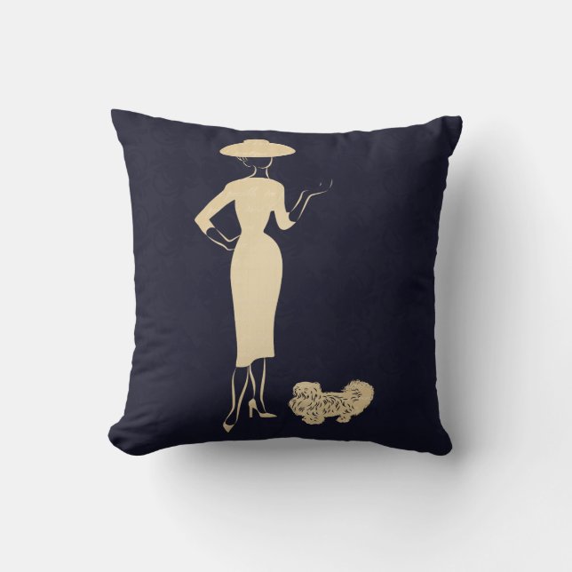 Almofada Uma nova imagem da moda dos anos 50 (Frente)