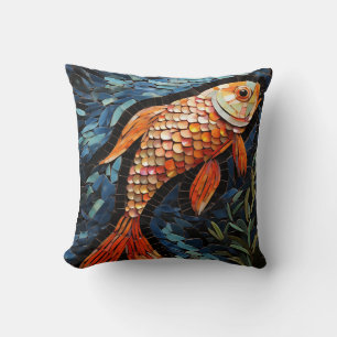 Almofada Uma Sinfonia Mosaica de Peixes Coloridos #2