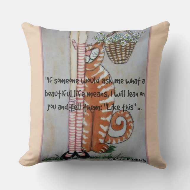 Almofada Uma vida bonita (Frente)