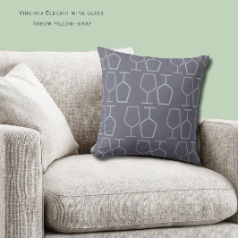 Almofada Uncork & Relax | Virginia Wine Lover Throw Pillow