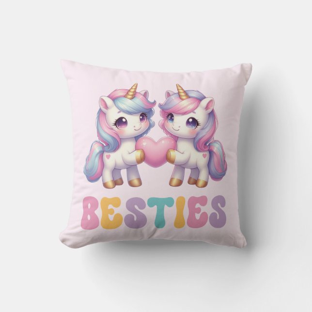 Almofada Unicorn Besties Melhores Amigos para Sempre (Frente)