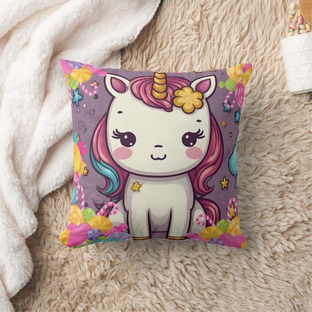 Almofada Unicorn Candy Impressão (Cobertor)