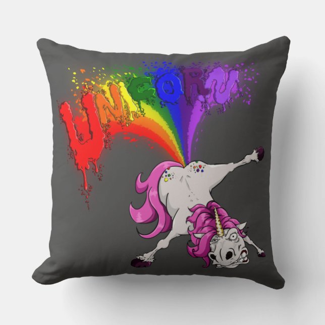 Almofada unicorn rainbow fart (Frente)