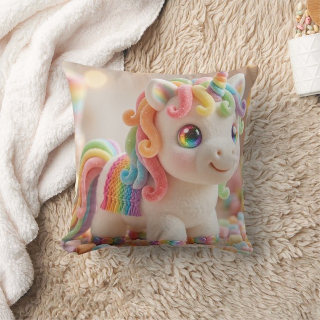 Almofada Unicórnio de Marshmallow e Sonho de Doce Pastel (Cobertor)