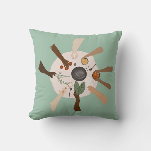 Almofada Unidade através da diversidade e da Comunidade (Frente)