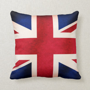 Almofada Union Jack BRITÂNICO Ingleses afligiu a bandeira