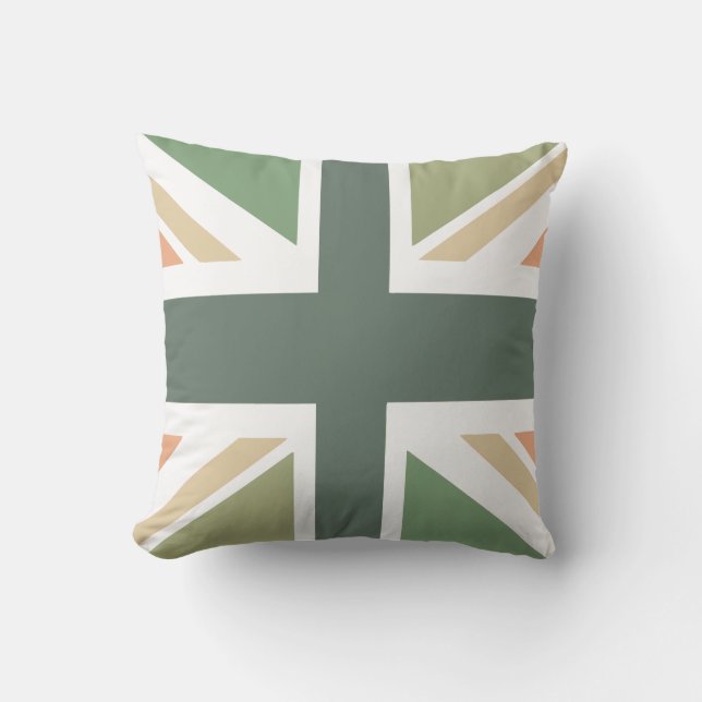 Almofada Union Jack - Em Designer Pea Soup (Frente)