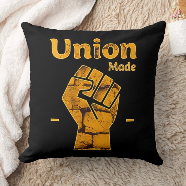 Almofada Union Made Worker Fist Labor Day Design (Cobertor)
