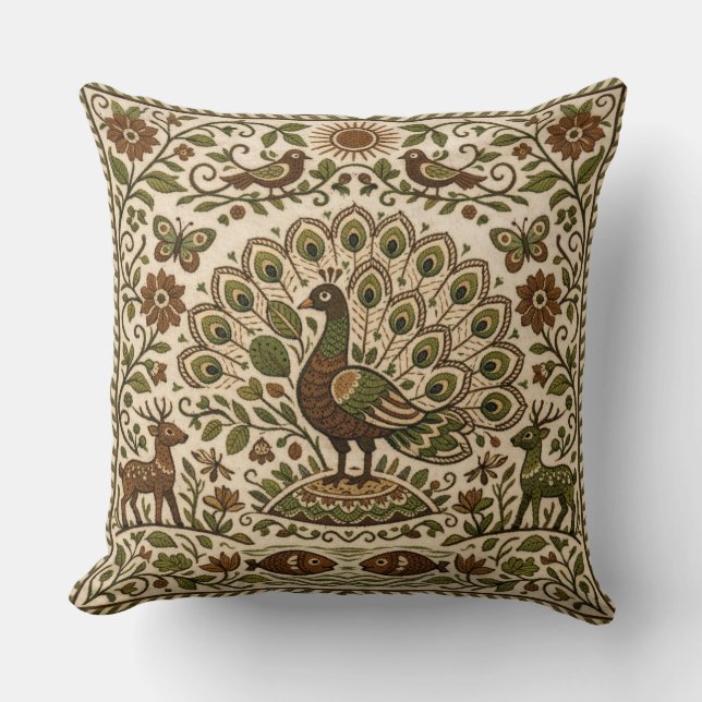 Almofada unique  retro pattern  oriental  motifs vintage  (Frente)