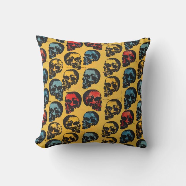 Almofada Urban Art Skull Pillow Design, Cojín B46 (Frente)