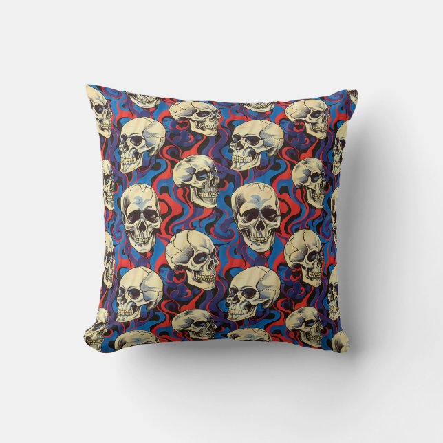 Almofada Urban Art Skull Pillow Design, Cojín B54 (Frente)