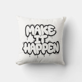 Almofada Urban Graffiti Text Art Throw Pillow