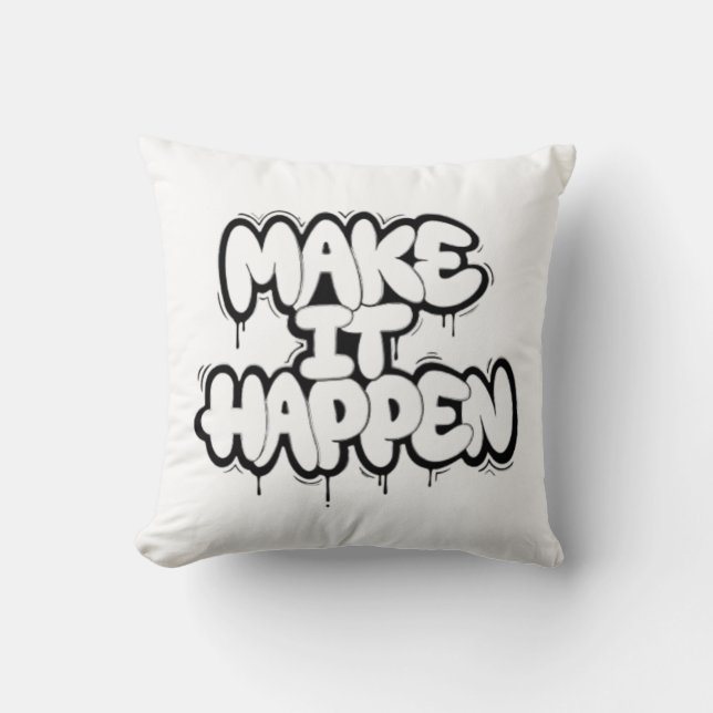 Almofada Urban Graffiti Text Art Throw Pillow (Frente)