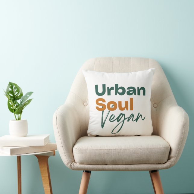 Almofada Urban Soul Vegan Minimalist Health and Wellness (Cadeira)
