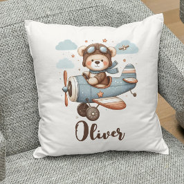 Almofada Ursa de pelúcia piloto fofa personalizada