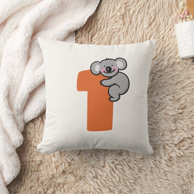 Almofada Ursa Koala Fofa Um Ano Doce Aniversário de 1 Ano (Cobertor)