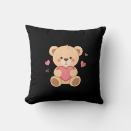 Almofada Ursa Teddy Fofa Segurando Coração – amor