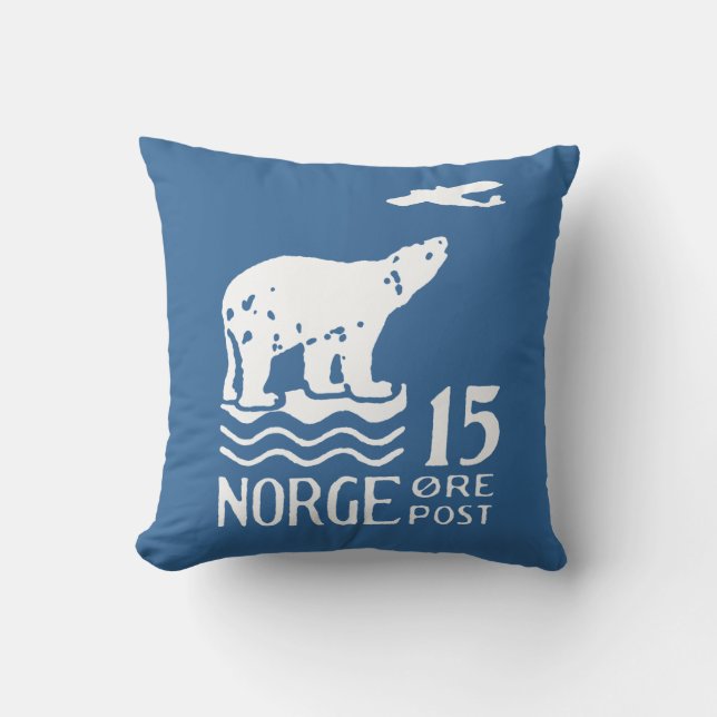 Almofada Urso 1925 polar norueguês (Frente)