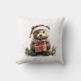 Almofada Urso Bebê Adorável de Natal