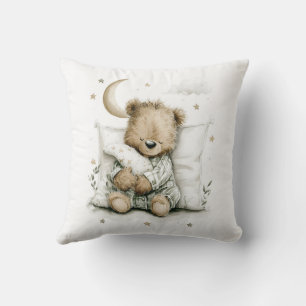 Almofada Urso bebê doce dormindo rápido em nuvens fofas