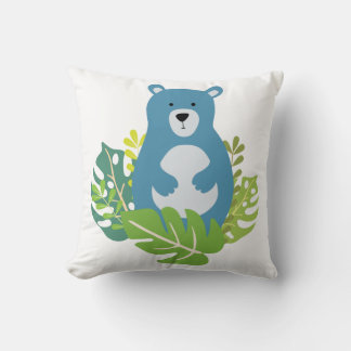 Almofada urso bonitinho na floresta