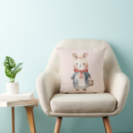 Almofada Urso Bonito vestido com uma bolsa