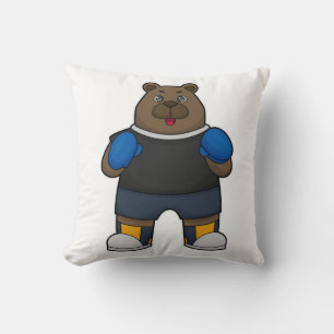 Almofada Urso como Boxer com luvas in a box