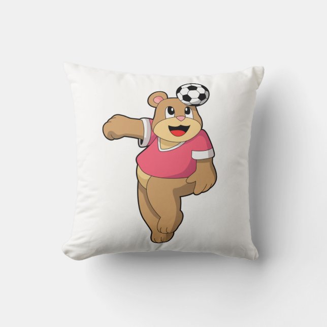 Almofada Urso como jogador de futebol com Soccer.PNG (Frente)